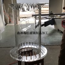 Transparent acrylic pipe flange pipe back cover perforated organic glass tube flange mirror acrylic products processing