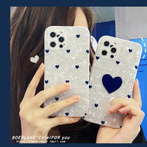 Klein blue loving shell print suitable for iPhone13 phone shell 13promax minimalist X XR creative iPhone11 Apple 12 soft shell xsmax new