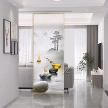 Light luxury modern art glass tempered frosted transparent screen partition living room entrance toilet dry area small apartment