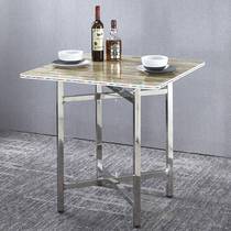 Simple large round table rack foldable stainless steel table leg bracket table leg table folding table leg table table stand table tripod