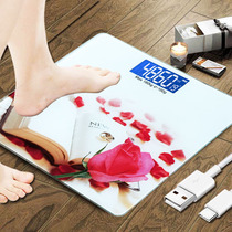 Jin Miao usb rechargeable electronic scale scale scale home adult health precision human body scale intelligent weighing meter
