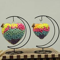 Round ball Star bottle Wishing drift bottle Star origami jar with thousand paper cranes Lucky Star Love round ball glass bottle