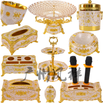 ktv table supplies anti-drop alloy wheat frame microphone rack European nightclub box desktop ornaments fruit plate