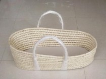Baby basket newborn baby basket portable basket portable sleeping blue straw basket treasure bed