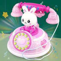 Childrens telephone toy simulation landline boy baby early education Music toy 0-2 year old infant musical instrument microphone