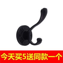 Eurostyle Hook Black Shoe Cabinet Hood Hook Door Toilet Bathroom Creative Wardrobe Cloak Hood Hook Wall Hanging Clothes Hook