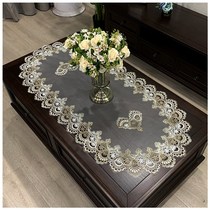 European tea table TV cabinet French lace fabric dresser long American tablemate shoe cabinet elliptical cover cloth