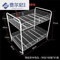 Floating car shelves special dump truck clothing display shelves mobile cart shopping mall supermarket folding table