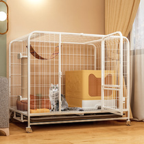 Cat cage Large free space Home villa with toilet One-piece cat house Cat two-story pet indoor cat house