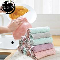 Household dishwashing cloth rag non-oil non-hair absorbent kitchen towel housework cleaning cloth oil linen cloth wipe the table