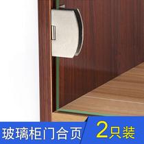 Glass door lotus leaf door is more tempered Cabinet door accessories hinge glass free opening door frameless cabinet