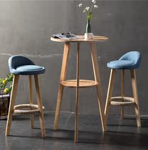 Solid wood bar chair home bar chair high chair front desk chair high stool bar stool color bar stool high stool