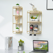 Unpunched multi-layered wall shelf living room decoration frame in milk tea shop wall hanging piece