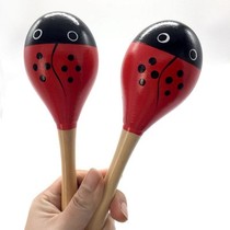 Baby sand hammer sand hammer percussion instrument training sand hammer large bell wooden sand hammer baby sensory hearing