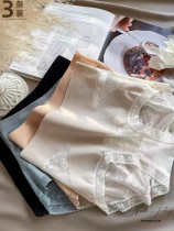 Japan Durgge lace underpants female high waist collection belly pure cotton crotch No marks sexy lady flat corner shorts