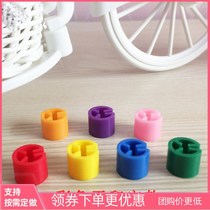 Color plastic blank size circle unprinted word round size buckle red yellow blue clothes hanger number grain standard beads