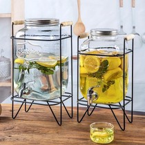  Cola bucket container Wine glass bottle with faucet Beverage bucket Lemon juice tank Fruit tea bucket Refrigerator cold water bucket