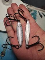 Road Subbait Five Times Reinforcement Anchor Fish Special Bait Primary Color Polished Blank Iron Plate Lead Fish Horse Card IMA Blue Small Knife