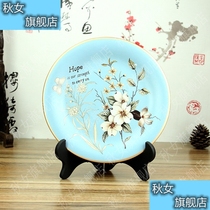 Plate holder display plate rack ornaments frame decoration round porcelain plate tea cake crafts stone painting safe buckle bracket