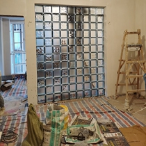 Bedroom translucent solid crystal bar glass brick rectangular screen outdoor partition wall Crystal brick transparent large block