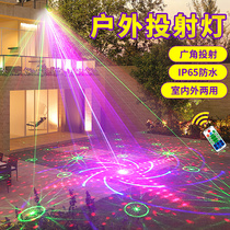 OUTDOOR WATERPROOFING COURTYARD LAMP HOME OUTDOOR PROJECTION LAMP COLOR LAMP LASER LIGHT PROJECTION LAMP PATTERN FULL STAR SWIVEL LIGHT INDOOR HOME DAZZLING ATMOSPHERE LIGHT SOUND CONTROL MULTI-FIGURE FULL COLOR LASER LIGHT LAMP