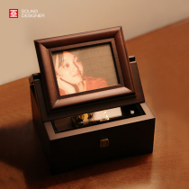 Witch carving time Classic edition Photo music box Wooden customizable photo Wedding birthday gift music box