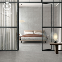 Small match natural sense matte non-slip gray micro cement floor tile wall tile living room kitchen background wall