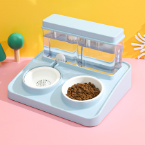 Soup Ki Kitty Water Dispenser Cat Dog Bowl Pet Automatic Feeder Cat Dog Food Basin Cat Bowl Kitty Pooch Grain Storage Barrel
