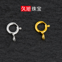s925 pure silver necklace buckle spring buckle diy pearl bracelet accessories joint gold necklace buckle connection buckle buckle