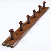 Wall wood adhesive hook wall-mounted coat rack bedroom clothes coat hook creative wall a long article circular