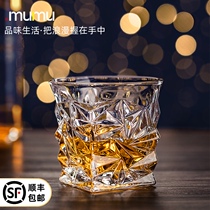 mumu European high-grade crystal glass Whiskey Foreign wine glass gift box set Household wine bottle wine set