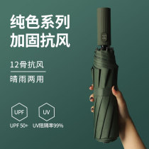 Fully automatic umbrella folding large simple and strong sunshade sun and rainstorm special sun and rainstorm dual-purpose sunscreen UV