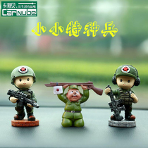 Inside the car on the front desk special forces military doll Jap decoration Creative personality ornaments doll shaking his head