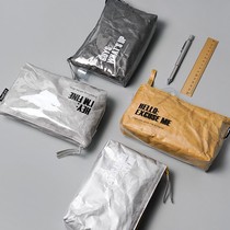 Simple Dubon paper PVC student pen bag men and women Korean stationery handle waterproof storage bag large capacity cosmetic bag