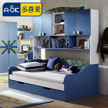 Multi-love childrens bed wardrobe bed Multi-function bed one-piece space-saving modern simple bookshelf bed cabinet bed