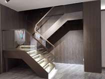 Meibu stairs glass fence 1 2 ultra-white steel household environmental protection and health Modern minimalist style High quality