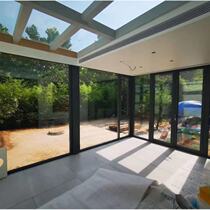 Xuge doors and windows comfortable broken bridge aluminum alloy sunshine room system glass room