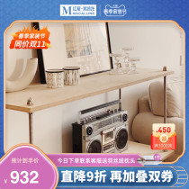 Adot Shelf Day Type Solid Wood Stainless Steel Finishing Shelf Multilayer Medieval Living Room Net Red Floor Type Containing Shelf