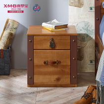 Happy Dream Treasure Furniture Full Wood Bed Head Cabinet American Bedside Cabinet Storage Containing Cabinet Bedroom Furniture Globe Travel