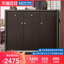 Zhongpai full solid wood shoe cabinet American light luxury large capacity home door Chinese living room entrance hall storage cabinet