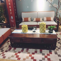 ZANVA Exhibition Hua pomelo Shang International Series coffee table 702 pure solid wood simple drawer living room storage log coffee table