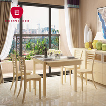 Red Apple Furniture Tempered Glass Table Dining Chair Combination telescopic dining table One table Four chairs R211-32