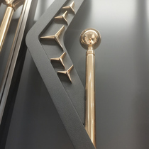 Dengyue staircase overall custom stair handrail metal handrail metal carved step ladder handrail light luxury) Xia Gang