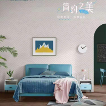 Gujia home simple style home bedroom leather bed light luxury modern master bedroom double bed B173D