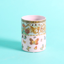 GERODI ceramic pen holder storage box small flower study desk ornament ornaments