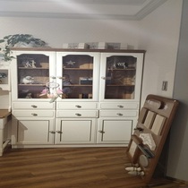 Three-door bookcase 6K18 Beifan furniture solid wood furniture American-style combined with environmental protection paint