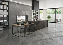 Dongpeng ceramic tile Yilan gray 750*1500 Living room floor tiles All-body marble floor tiles Rock board Large board thin plate
