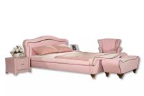 Mousse childrens palm Pearl small bed boy girl princess bed solid wood environmental protection bedroom leather bed bed bed