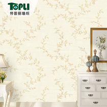 Tepley European style non-woven wallpaper pastoral style TV background wall cloth bedroom living room 3D three-dimensional wallpaper