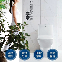 Faensa bathroom toilet FB16198 toilet Zhijie glazed strong decontamination one-piece toilet